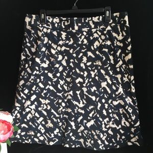 Ann Taylor Abstract Print A-Line Skirt - Sz 14
